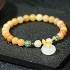 金絲玉多彩「平安好運系列」平安扣手串手鏈 【鹿耳門天后宮祈福加持】