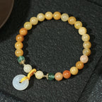 金絲玉多彩「平安好運系列」平安扣手串手鏈 【鹿耳門天后宮祈福加持】