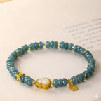 獅來運轉「自在安心系列」翡翠手串 安慧開運文殊青獅【首廟天壇天公廟祈福加持】