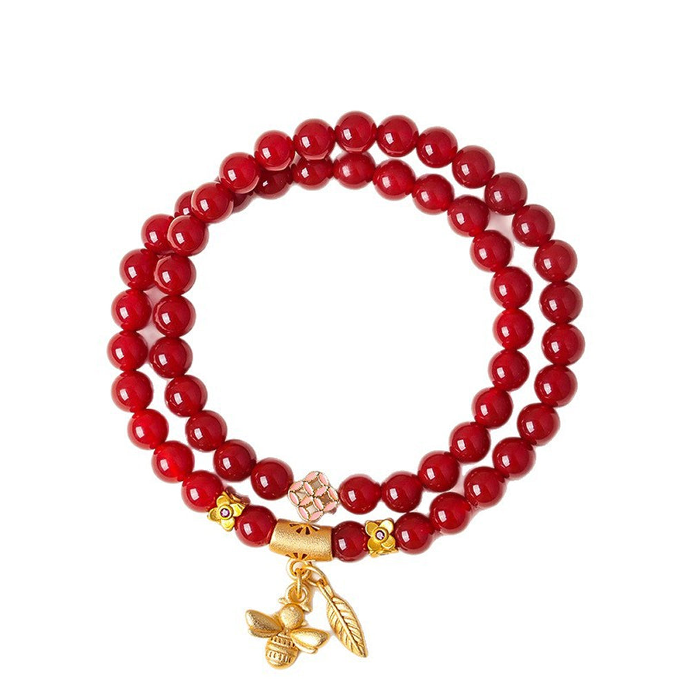南紅手鏈小蜜蜂「好姻緣」手串手鏈
