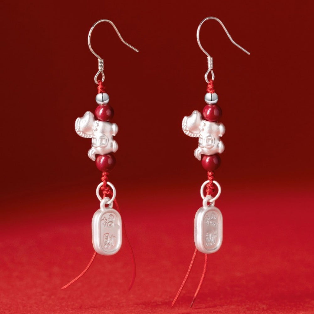 2026馬年 S999 足銀小馬耳環「馬上有錢」 【祈福加持】