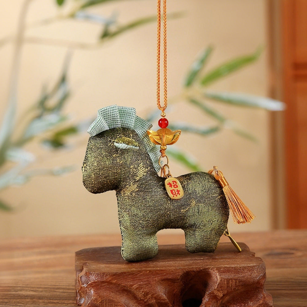 宋錦小馬「馬上有福」香包車掛包掛小馬香囊 【祈福加持】