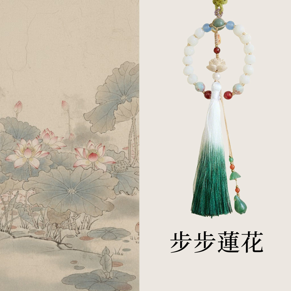 天然法喜菩提蓮花車掛「自在安心系列」【台南首廟天壇天公廟祈福加持】