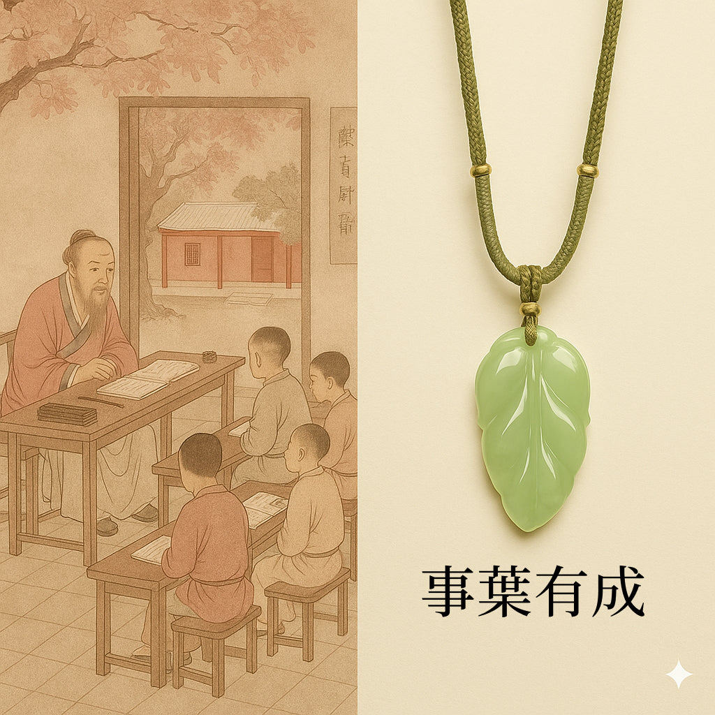 和田玉湖水樹葉吊墜「和田玉系列」【台南首廟天壇天公廟祈福加持】