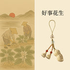 好事花生子孫滿堂手工編織手機鏈掛飾掛件「自在安心系列」【台南首廟天壇天公廟祈福加持】