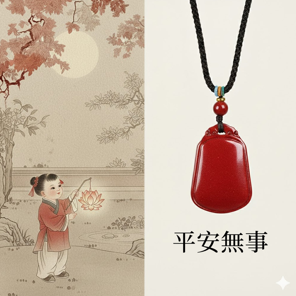 原礦紫金砂平安無事牌墜子帝王紅砂無事牌「自在安心系列」【台南首廟天壇天公廟祈福加持】