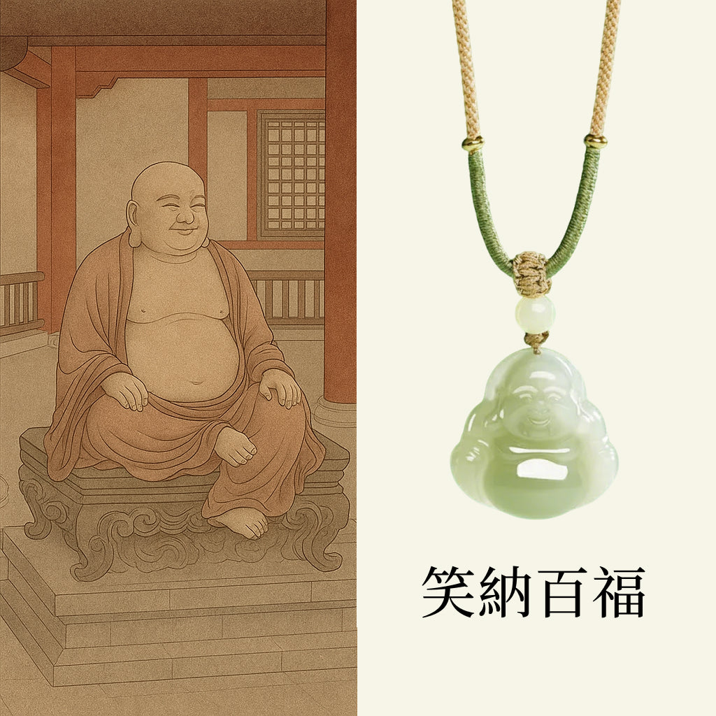 和田玉淺晴水佛公吊墜「和田玉系列」【台南首廟天壇天公廟祈福加持】