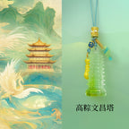古法琉璃文昌筆塔竹葉綠男女文創禮品「開智系列」【台南孔廟祈福加持】