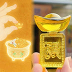 轉轉元寶來財「財源廣進」手把件【祈福加持】