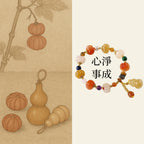 天然南瓜珠貔貅葫蘆金絲玉手串「圓滿開運」【首廟天壇天公廟祈福加持】