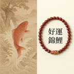 好運錦鯉天然朱砂手串「自在安心系列」蛇年本命年手鍊【首廟天壇天公廟祈福加持】