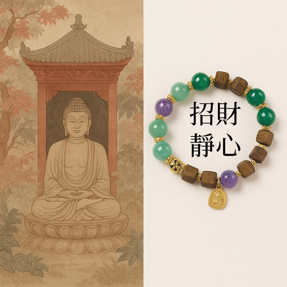 非洲翠手串霓虹翠項鍊「圓滿開運」【首廟天壇天公廟祈福加持】