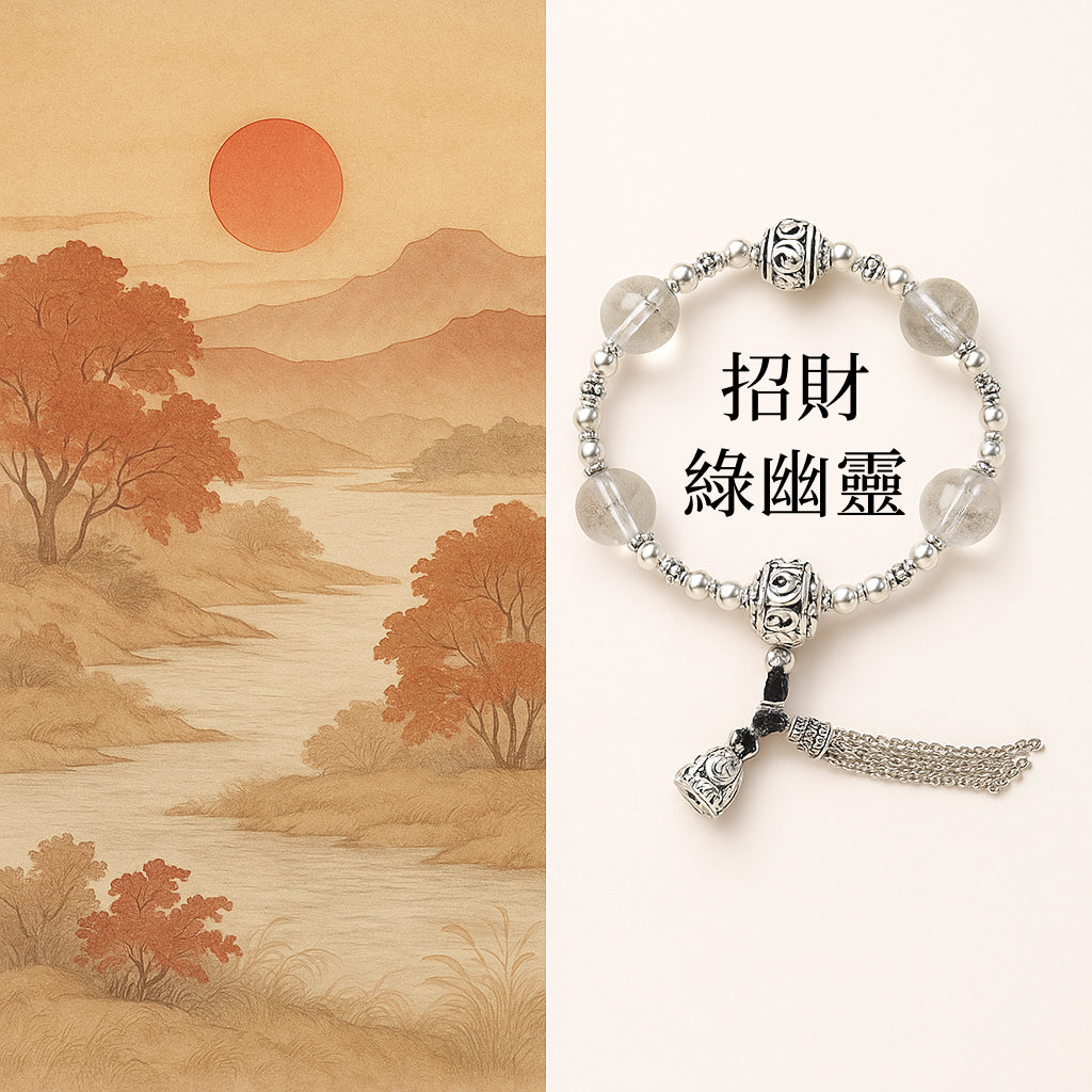 綠紫幽靈銀制手串「事業順系列」藏銀 【首廟天壇天公廟祈福加持】
