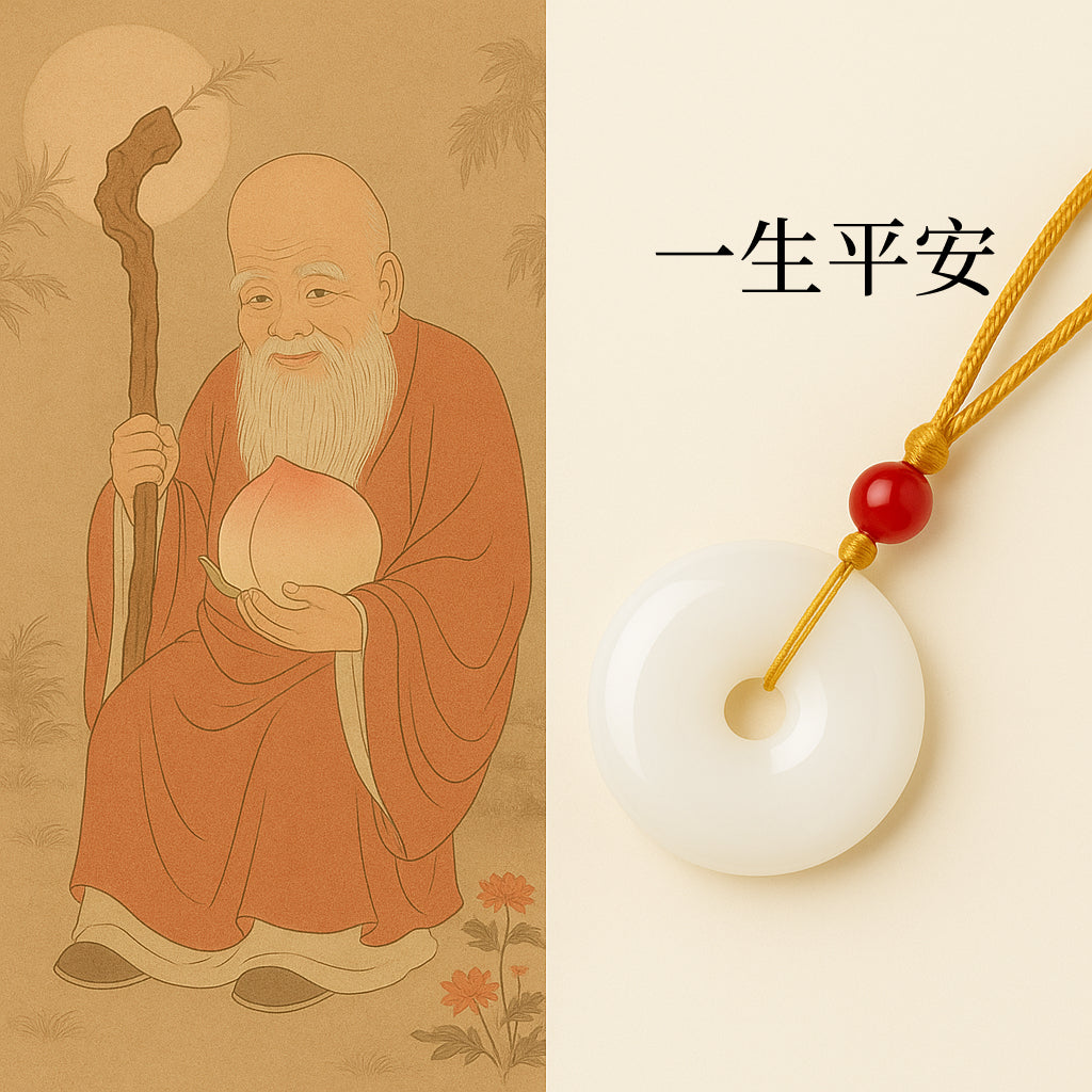 和田玉白玉平安扣吊墜 「和田玉系列」【台南首廟天壇天公廟祈福加持】