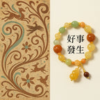 金絲玉南瓜手串白玉菩提竹節葫蘆手鏈「圓滿開運」【首廟天壇天公廟祈福加持】