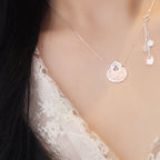 S925純銀古法宮廷風蓮花包項鍊「財源廣進」珐琅【祈福加持】