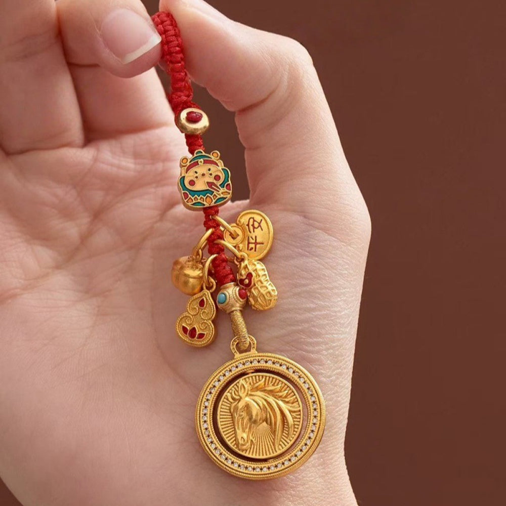 生肖馬「馬上有錢」汽車鑰匙扣 【祈福加持】