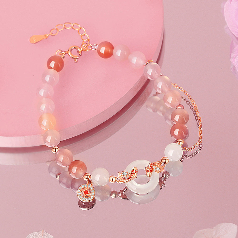 錦鯉鹽源瑪瑙手鍊和田玉平安扣「和田玉系列【首廟天壇天公廟祈福加持】