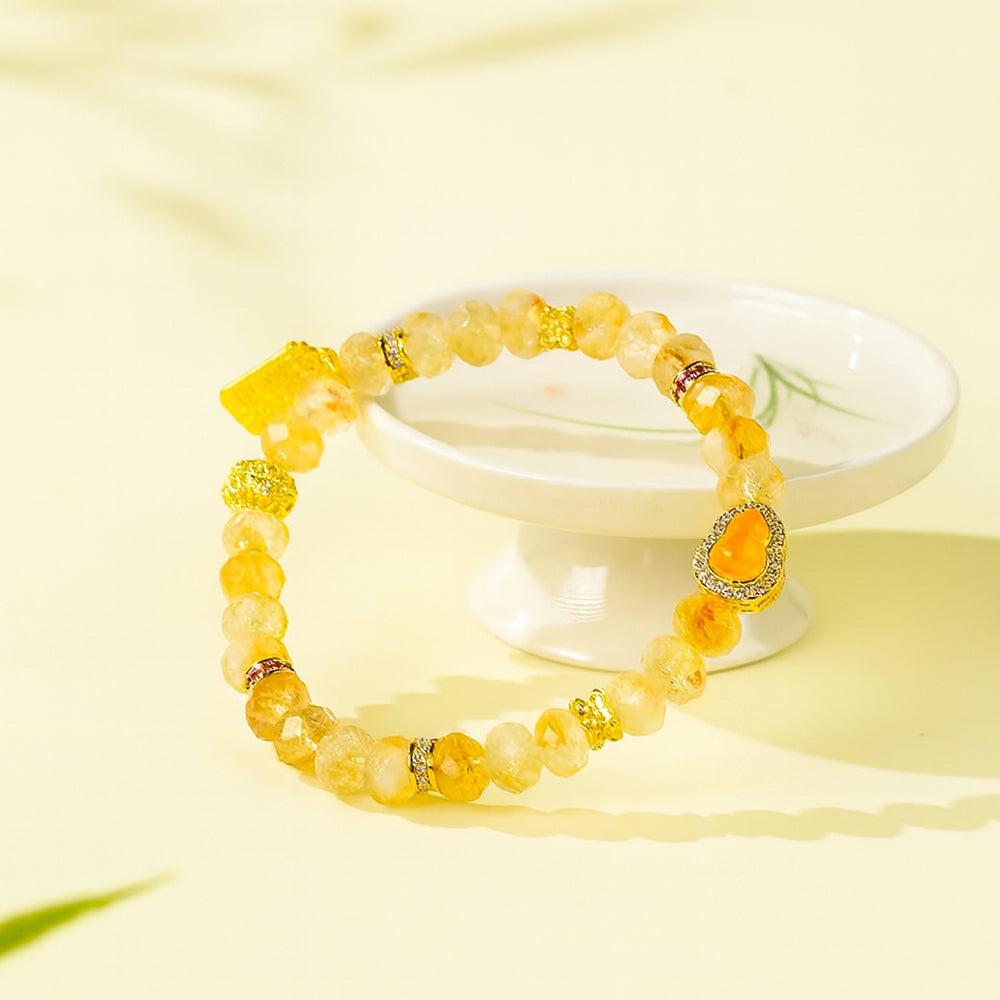 潑天富貴「來財系列」黃水晶手串金寶葫蘆富貴手串【鹿耳門天后宮祈福加持】