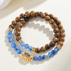 海水藍香香新中式雙圈手串「圓滿開運」【首廟天壇天公廟祈福加持】