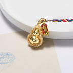 黃銅葫蘆「財源廣進」鑰匙扣掛件【祈福加持】