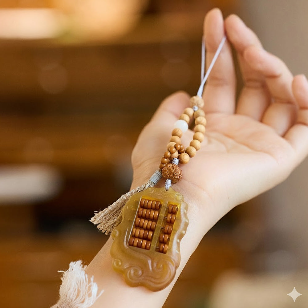 羊角算盤「財運來」手機掛繩鑰匙掛件【首廟天壇天公廟祈福加持】