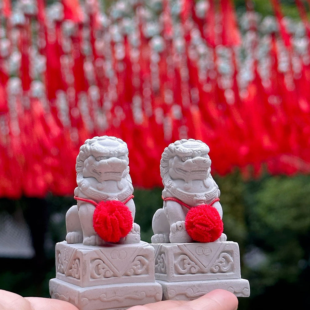 【一對裝】小奶獅桌面擺台擺件「財源廣進」【祈福加持】