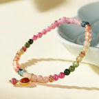 天然彩虹碧璽水晶手串招財「事業順系列」【台南首廟天壇天公廟祈福加持】