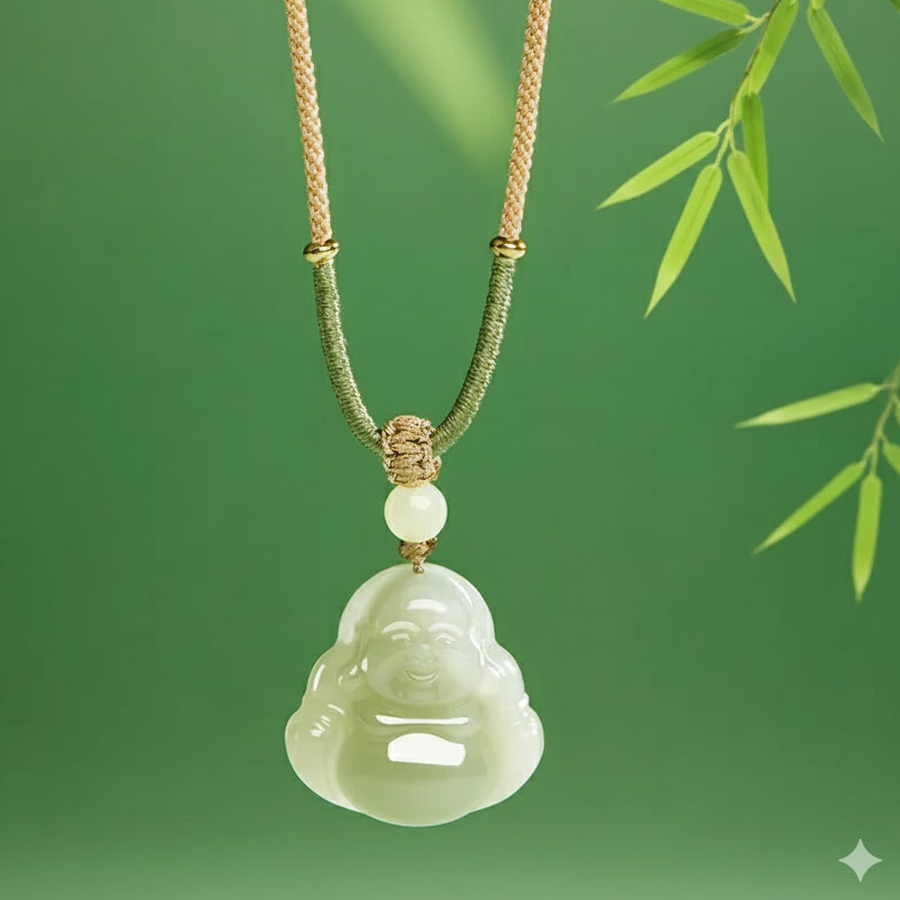 和田玉淺晴水佛公吊墜「和田玉系列」【台南首廟天壇天公廟祈福加持】