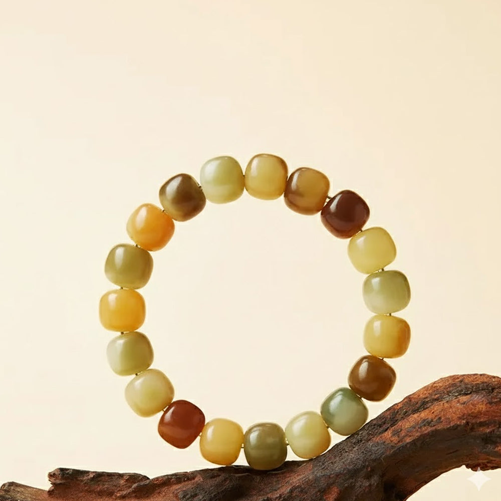 白玉菩提根手串玉化老料「和田玉系列」【台南首廟天壇天公廟祈福加持】