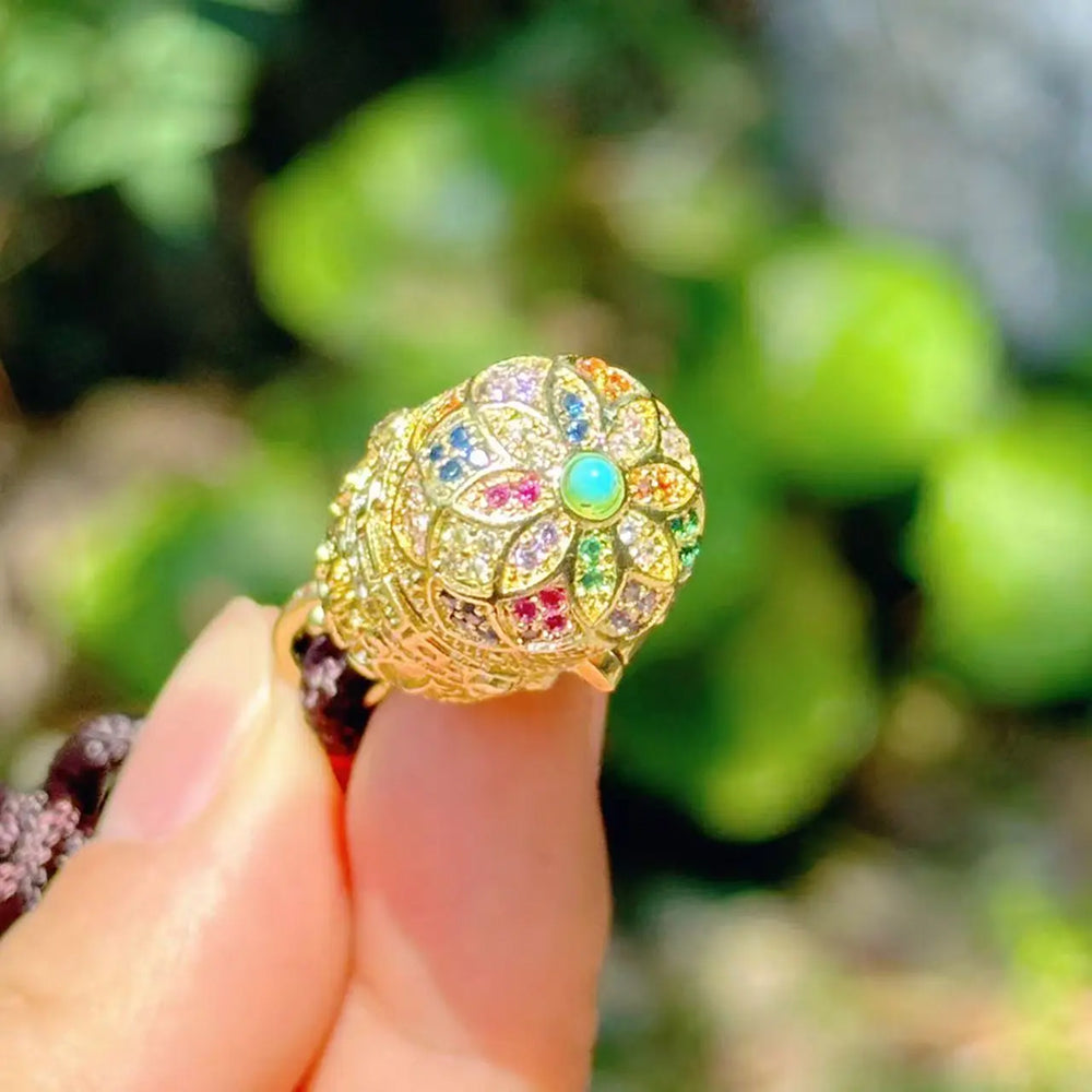 花開見佛【黃財神】琉璃項鏈嘎烏盒復古中式合金項鏈隨身禮佛龕吊墜「財運來自在安心」【首廟天壇天公廟祈福加持】