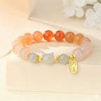 閩粵緋紅瑪瑙手串女和田玉貓咪「和田玉系列」【首廟天壇天公廟祈福加持】