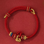 「開智系列」上岸文昌結手繩手工編織錦鯉紅繩（紅 ） 【祈福加持】