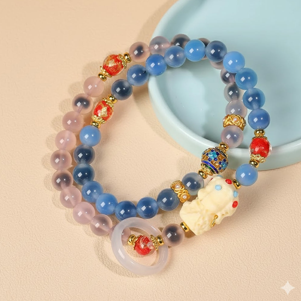 糖心瑪瑙手串上岸轉運男女款「開智系列」【孔廟祈福加持】