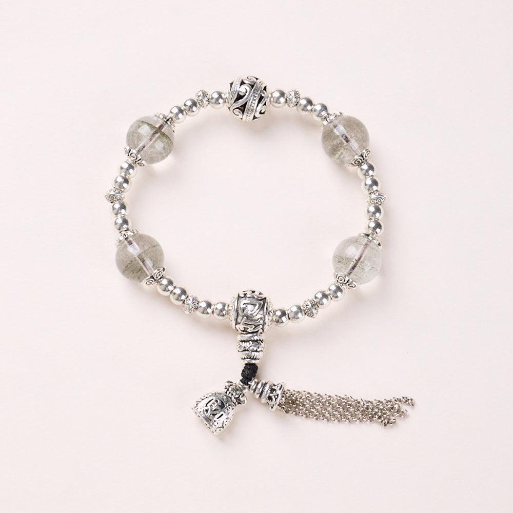 綠紫幽靈銀制手串「事業順系列」藏銀 【首廟天壇天公廟祈福加持】