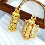 古法沙金鑲鑽開門見財神吊墜「招財系列」【祈福加持】