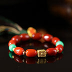 日富一日「來財系列」南紅手串藏式瑪瑙綠松石手串【首廟天壇天公廟祈福加持】