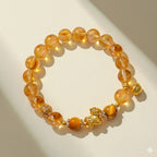 天然黃塔水晶串珠手鏈女粉水晶「財運來」【首廟天壇天公廟祈福加持】