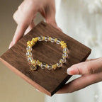 破局「事業順系列」白水晶手串金算盤碎金 【首廟天壇天公廟祈福加持】