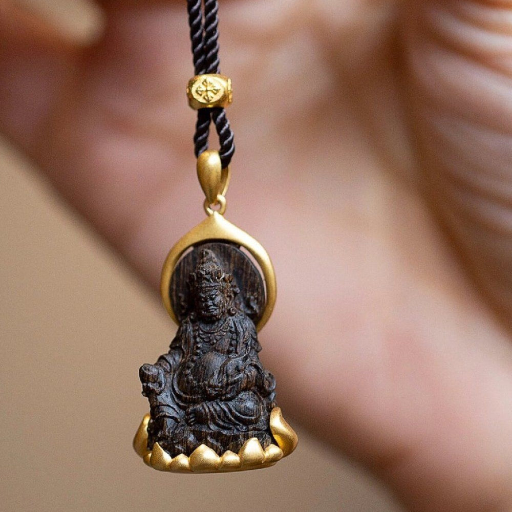 黃財神掛件「財源廣進」銅合金隨身佛項鍊 【祈福加持】
