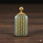 和田玉五條經文扣無事牌· 平安好運系列【佛光山高雄祈福加持】