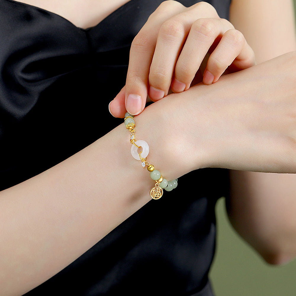 和田玉手串女款平安扣手鏈「和田玉系列」【首廟天壇天公廟祈福加持】