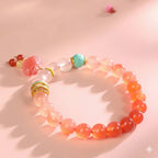 情投意合「好姻緣系列」緋紅瑪瑙手串 【鹿耳門天后宮祈福加持】