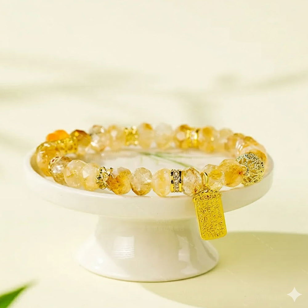 潑天富貴「來財系列」黃水晶手串金寶葫蘆富貴手串【鹿耳門天后宮祈福加持】