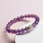 紫水晶和田玉素圈水晶手串「和田玉系列」【台南首廟天壇天公廟祈福加持】