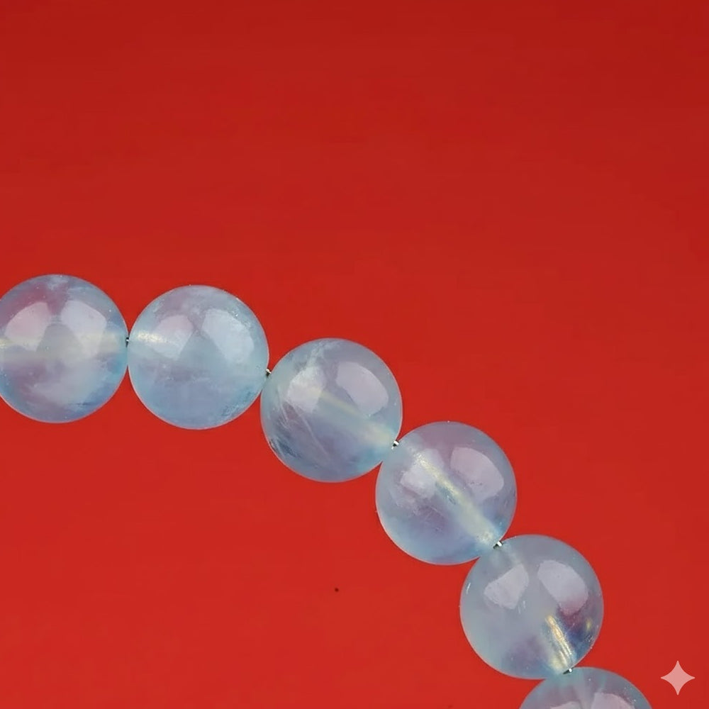 海寶藍手串男女五行白綠幽靈水晶手串「圓滿開運」【首廟天壇天公廟祈福加持】