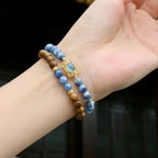 海水藍香香新中式雙圈手串「圓滿開運」【首廟天壇天公廟祈福加持】