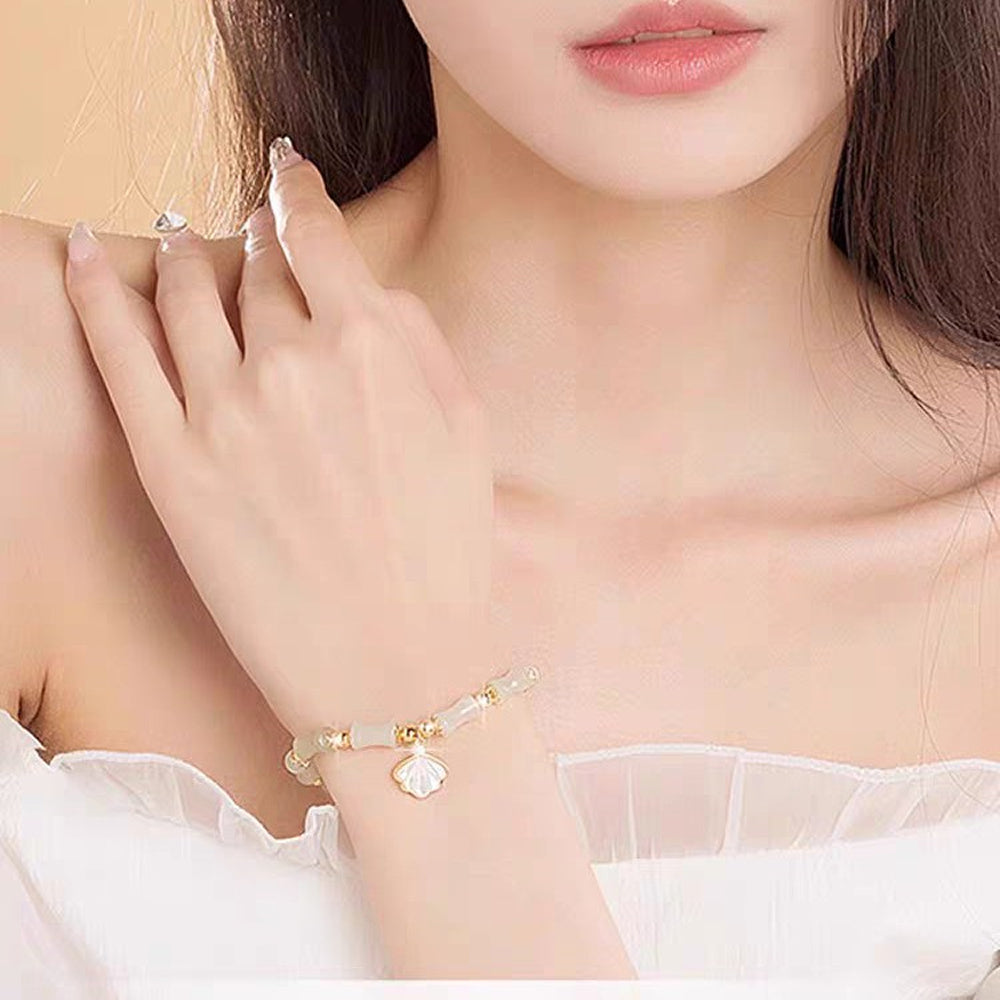 白雲母和田玉手鏈「圓滿開運」【首廟天壇天公廟祈福加持】