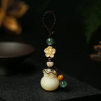 白玉菩提桃花福袋钥匙挂饰 · 開運掛飾「寓意好物系列」【佛光山祈福加持】