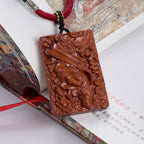 天然雷擊棗木「好運顺」無事牌項鍊天師鍾馗吊墜【祈福加持】